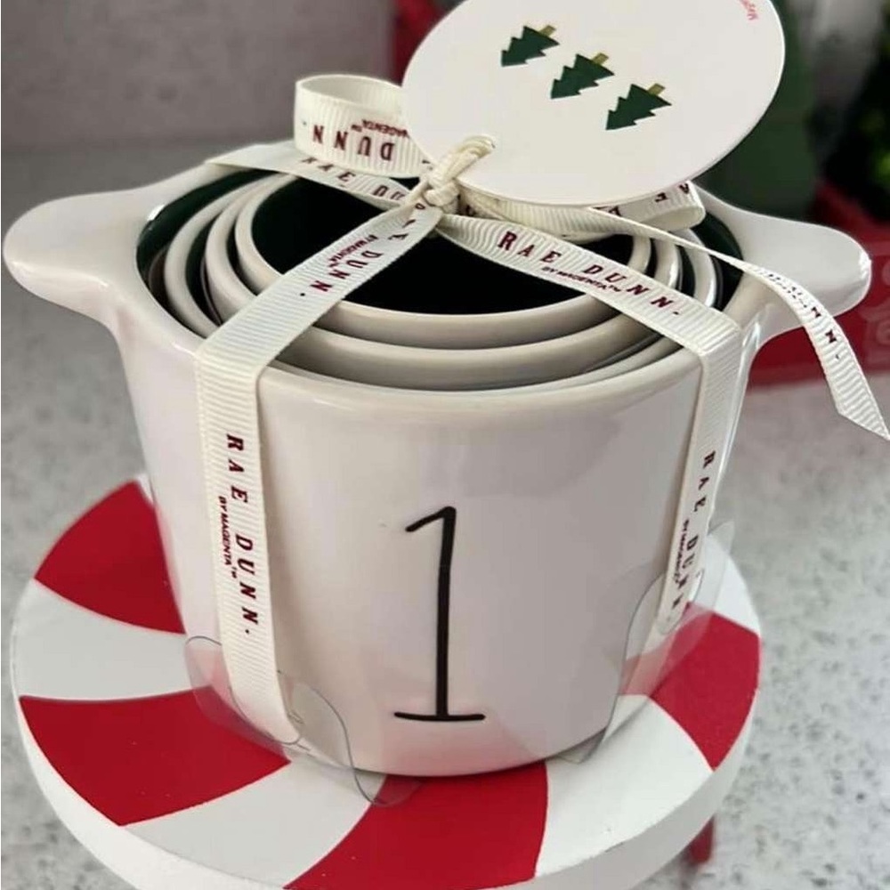 Rae Dunn christmas measuring cups
